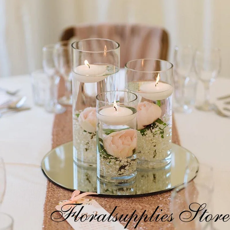 Wedding decoration acrylic mirror candle holder plate round mirror tray for mariage decorations Christmas table decoration
Wedding decoration acrylic mirror candle holder plate round mirror tray for mariage decorations Christmas table decoration