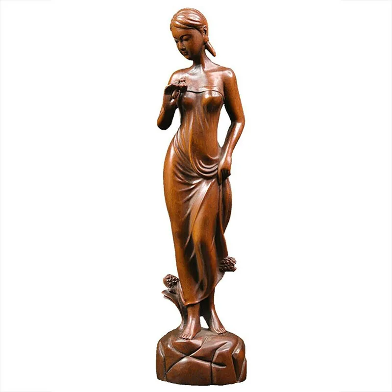 GY002 : 20 * 5 * 4.5 CM Hand Carved Boxwood Figurine - Pretty Girl Lady Woman
GY002 : 20 * 5 * 4.5 CM Hand Carved Boxwood Figurine - Pretty Girl Lady Woman