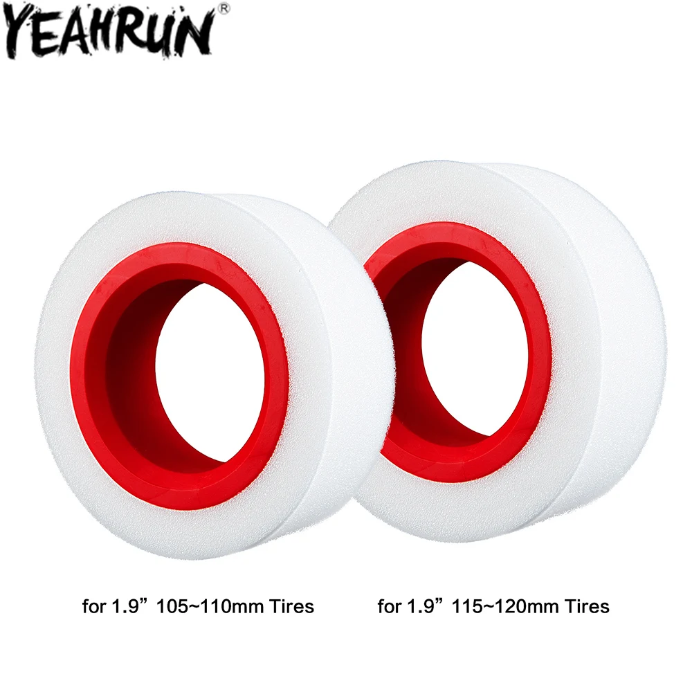 YEAHRUN 4PCS Dual Stage TPE Foam 115-120mm 105-110mm Fit 1.9" Wheel Tires for Axial SCX10 90046 TRX4 RC Crawler Car
YEAHRUN 4PCS Dual Stage TPE Foam 115-120mm 105-110mm Fit 1.9" Wheel Tires for Axial SCX10 90046 TRX4 RC Crawler Car