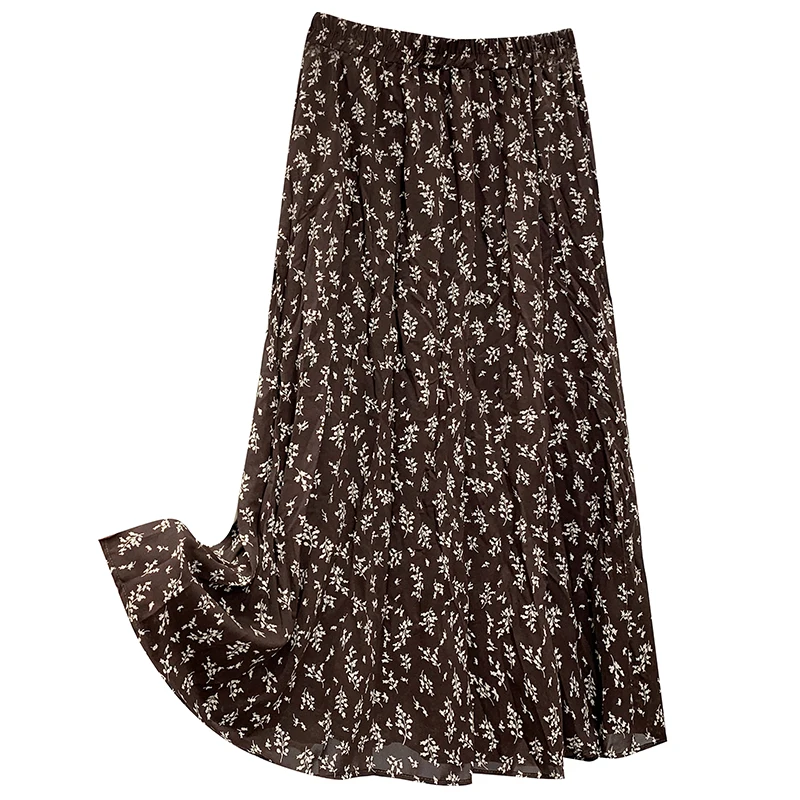 Korean High Waist Slim Retro Floral Pleated New Summer Casual A-line Mid-calf Long Women Skirt Elastic Waist
Korean High Waist Slim Retro Floral Pleated New Summer Casual A-line Mid-calf Long Women Skirt Elastic Waist