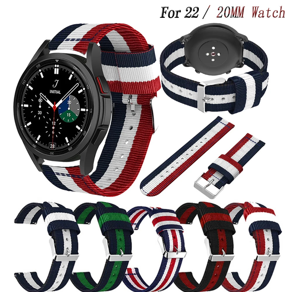 20mm 22mm Nylon Sport Strap For Samsung Galaxy Watch 4 Classic 46mm/Active 2 40mm 44mm Band For Samsung Gear S3 Classic Frontier
20mm 22mm Nylon Sport Strap For Samsung Galaxy Watch 4 Classic 46mm/Active 2 40mm 44mm Band For Samsung Gear S3 Classic Frontier