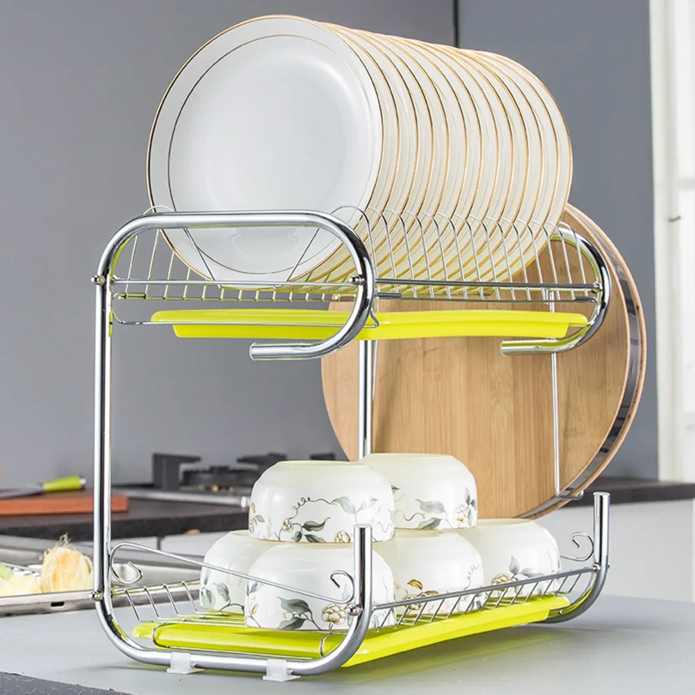 C-Shaped 2 Tier Dish Rack Holder Stainless Steel Drying Drainer Dish Cutlery Cup Rack Kitchen Organizer For Kitchen
C-Shaped 2 Tier Dish Rack Holder Stainless Steel Drying Drainer Dish Cutlery Cup Rack Kitchen Organizer For Kitchen