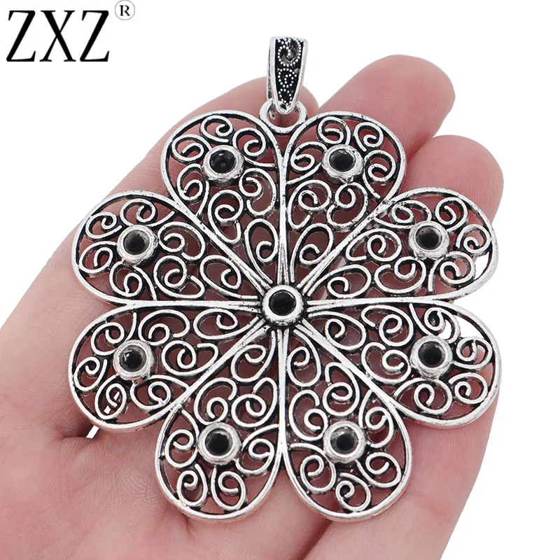 ZXZ 2pcs Tibetan Silver Large Filigree Flower Charms Pendants for Necklace Jewelry Making Findings 66x63mm
ZXZ 2pcs Tibetan Silver Large Filigree Flower Charms Pendants for Necklace Jewelry Making Findings 66x63mm
