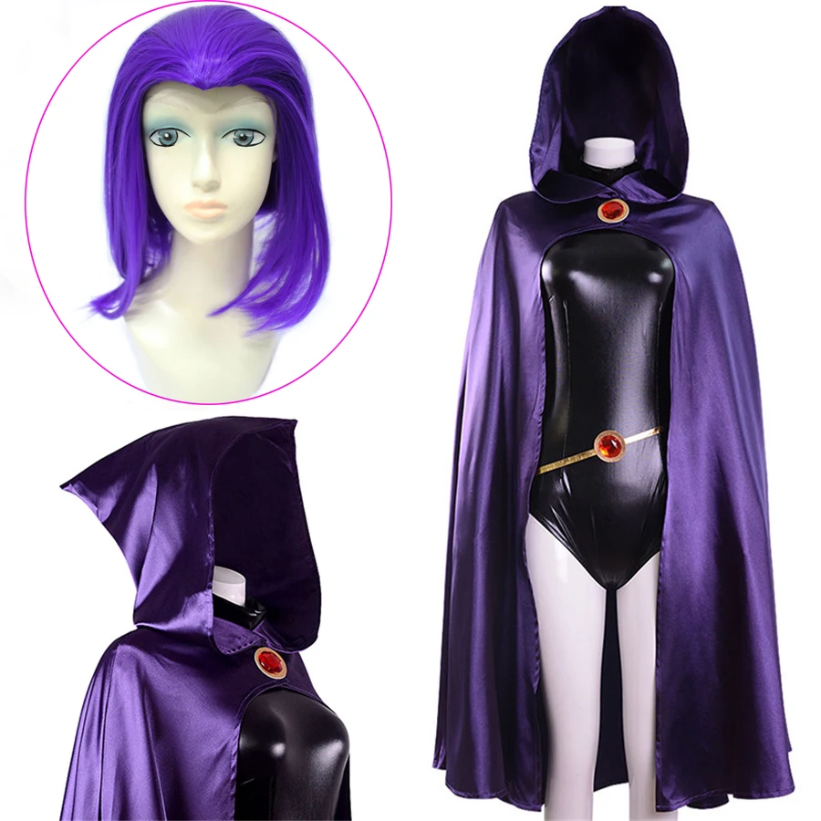 2021 New Adult Anime Titans Raven Cosplay Costumes Jumpsuits Cloak Belt Party Halloween Fancy Ball Suit Cosplay wigs
2021 New Adult Anime Titans Raven Cosplay Costumes Jumpsuits Cloak Belt Party Halloween Fancy Ball Suit Cosplay wigs