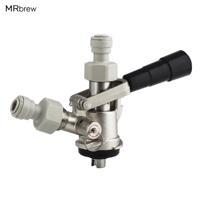 D Type Keg Coupler with Pressure Relief Valve Beer Dispenser System with Quick disconnects 3/8" x 5/8'' Push In Fitting
D Type Keg Coupler with Pressure Relief Valve Beer Dispenser System with Quick disconnects 3/8" x 5/8'' Push In Fitting