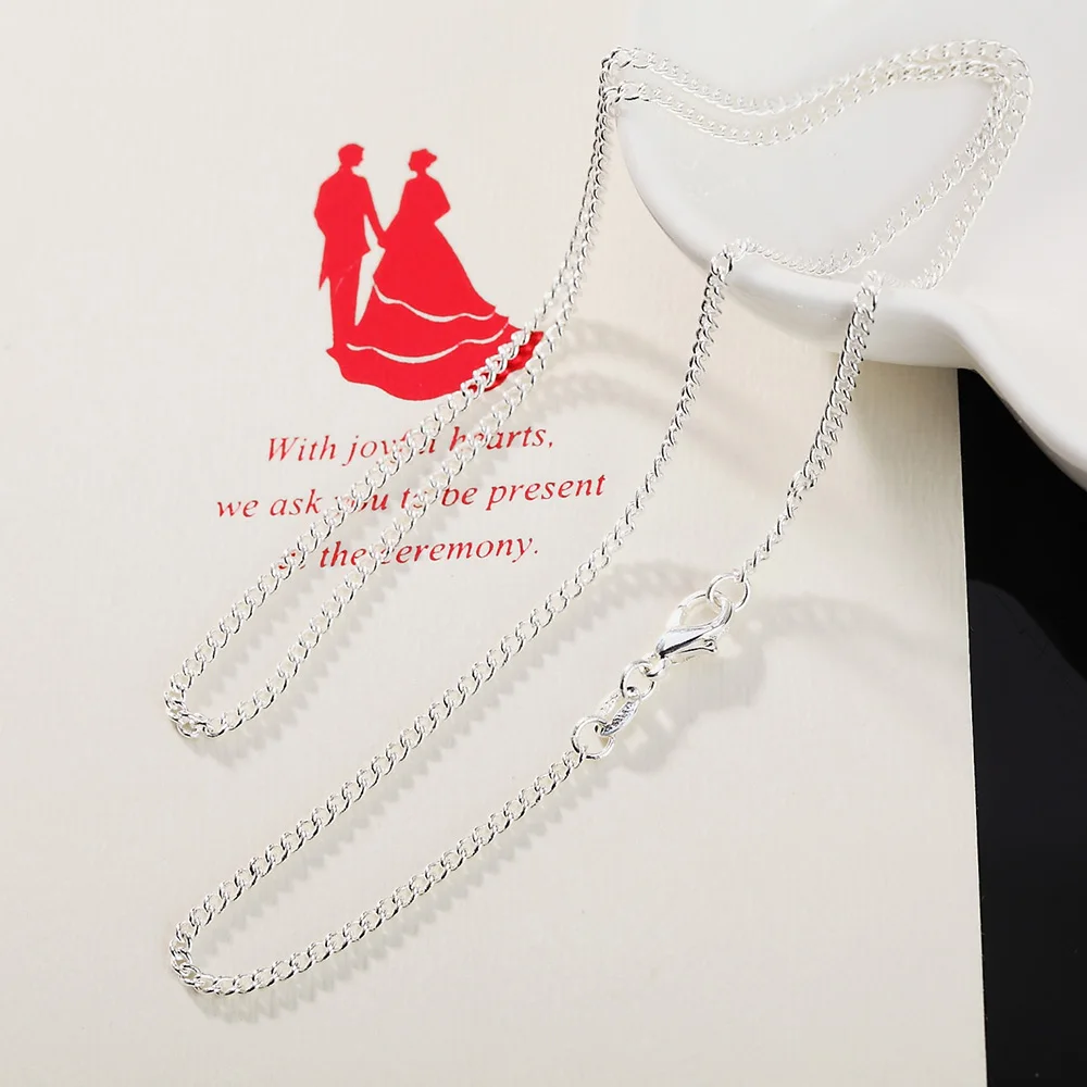 925 Sterling Silver Necklaces For Women 16/18/20/22/24/26/28/30 Inch Luxury Quality Jewelry Accessories Wholesale Jewellery
925 Sterling Silver Necklaces For Women 16/18/20/22/24/26/28/30 Inch Luxury Quality Jewelry Accessories Wholesale Jewellery