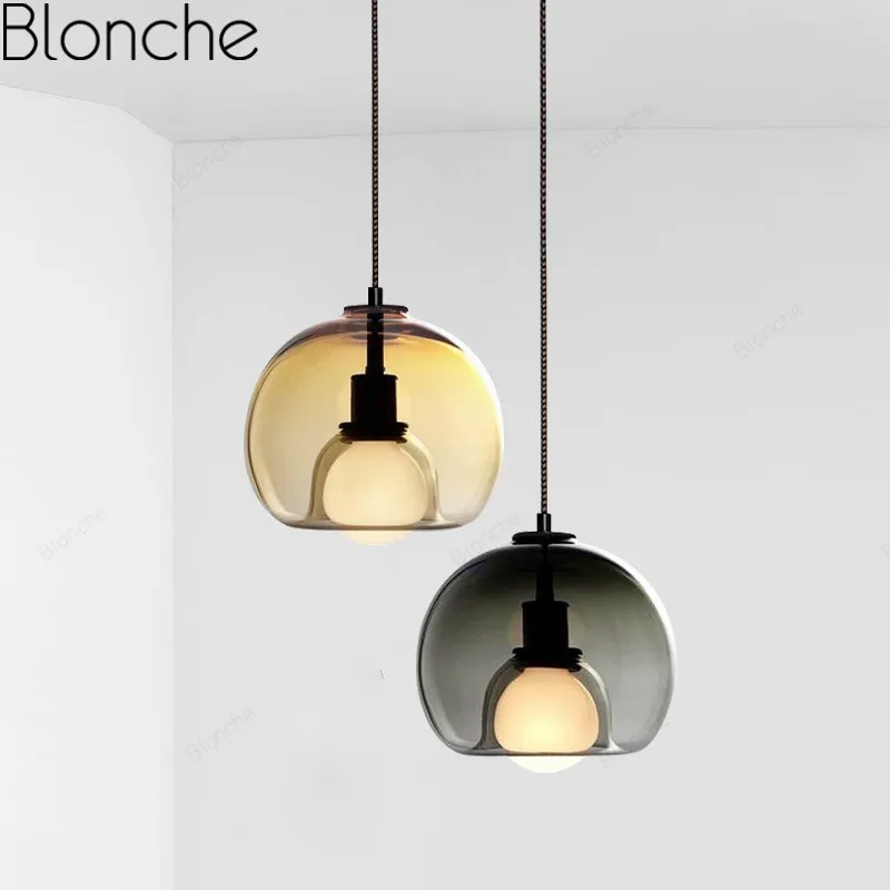 Nordic Glass Design Pendant Lights Smoky Gray Hanglamp Modern Dining Room Bedroom Bedside Lamp Japanese Luminaire Suspension
Nordic Glass Design Pendant Lights Smoky Gray Hanglamp Modern Dining Room Bedroom Bedside Lamp Japanese Luminaire Suspension