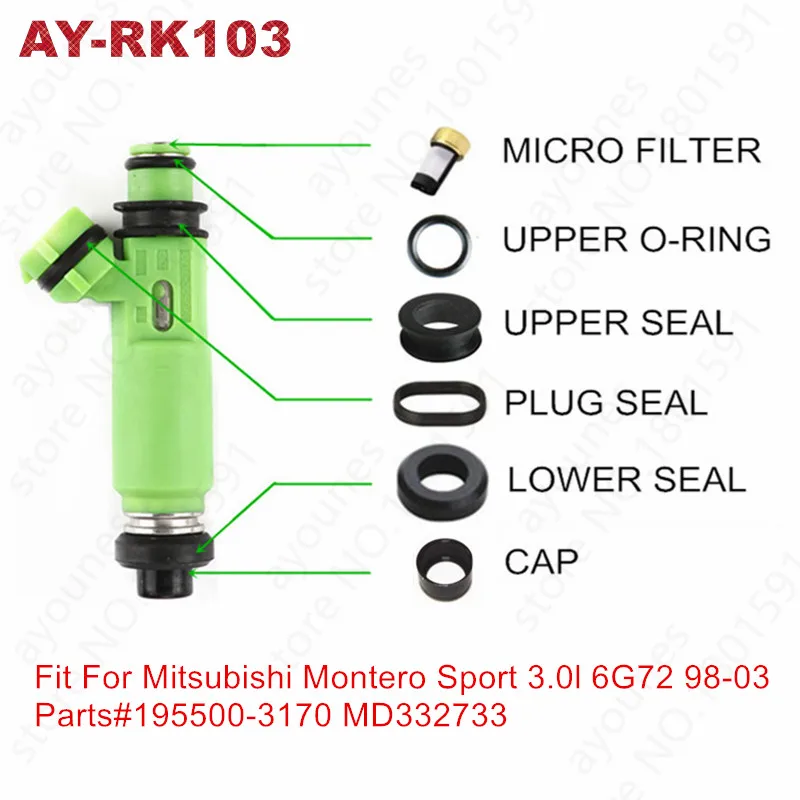 100sets Fuel Injector Repair Service Kits for Mitsubishi Montero Sport 3.0L 6G72 Parts 195500-3170/MD332733 For (RK103)
100sets Fuel Injector Repair Service Kits for Mitsubishi Montero Sport 3.0L 6G72 Parts 195500-3170/MD332733 For (RK103)