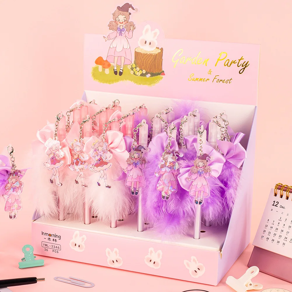 36 pcs/lot Beautiful girl Bow Pendant Gel Pen Cute 0.5 mm black ink Neutral Pens School Office writing Supplies Promotional Gift
36 pcs/lot Beautiful girl Bow Pendant Gel Pen Cute 0.5 mm black ink Neutral Pens School Office writing Supplies Promotional Gift