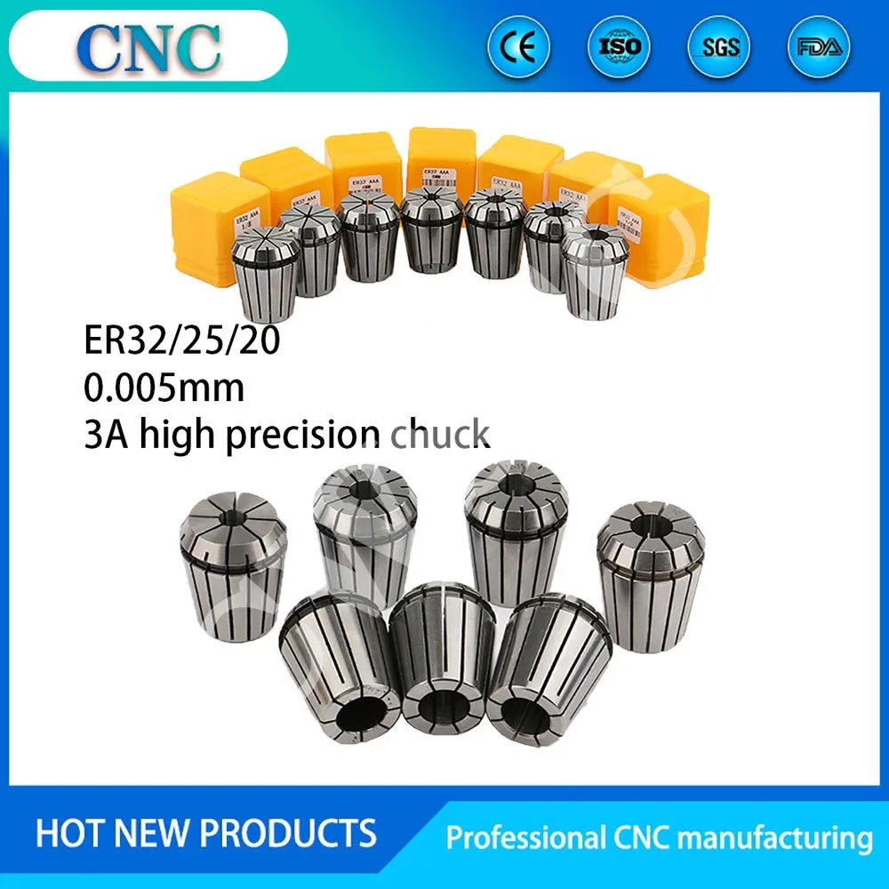 3A ER32 chuck ER25ER20 collet elastic high precision 0.005 milling cutter processing engraving machine spring AAA
3A ER32 chuck ER25ER20 collet elastic high precision 0.005 milling cutter processing engraving machine spring AAA