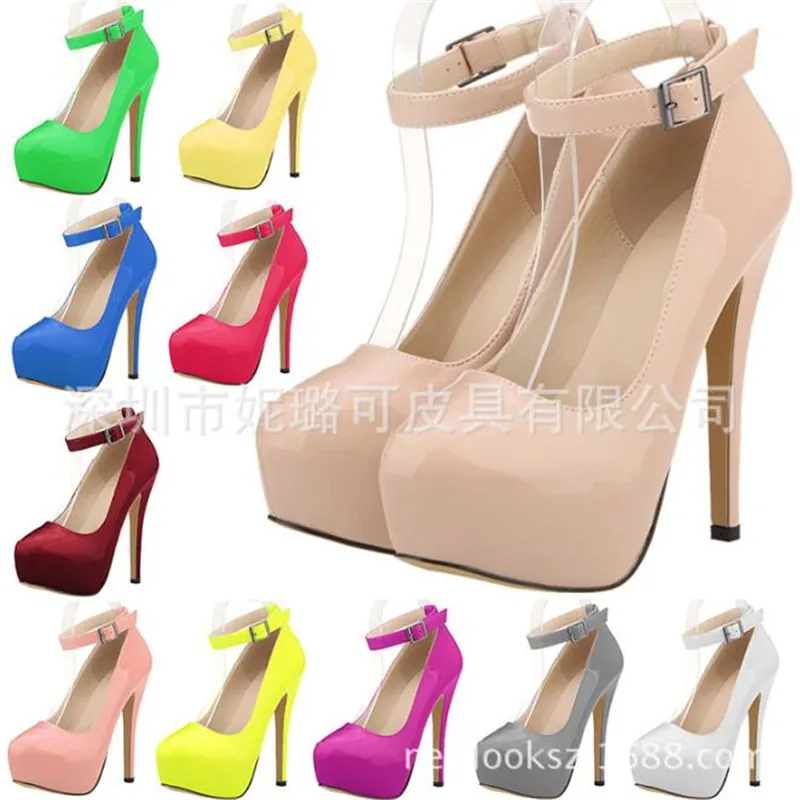 Women Pumps Brand Thin High heels Black Party Patent Leather Round Toe 14CM Buckle Strap waterproof 2023 size 35-42 shoes
Women Pumps Brand Thin High heels Black Party Patent Leather Round Toe 14CM Buckle Strap waterproof 2023 size 35-42 shoes