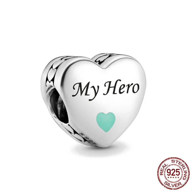 New 925 Sterling Silver Heart My Hero Diy Bead Fit European Pandora Charms Bracelet Bangles 925 Silver Jewelry
New 925 Sterling Silver Heart My Hero Diy Bead Fit European Pandora Charms Bracelet Bangles 925 Silver Jewelry
