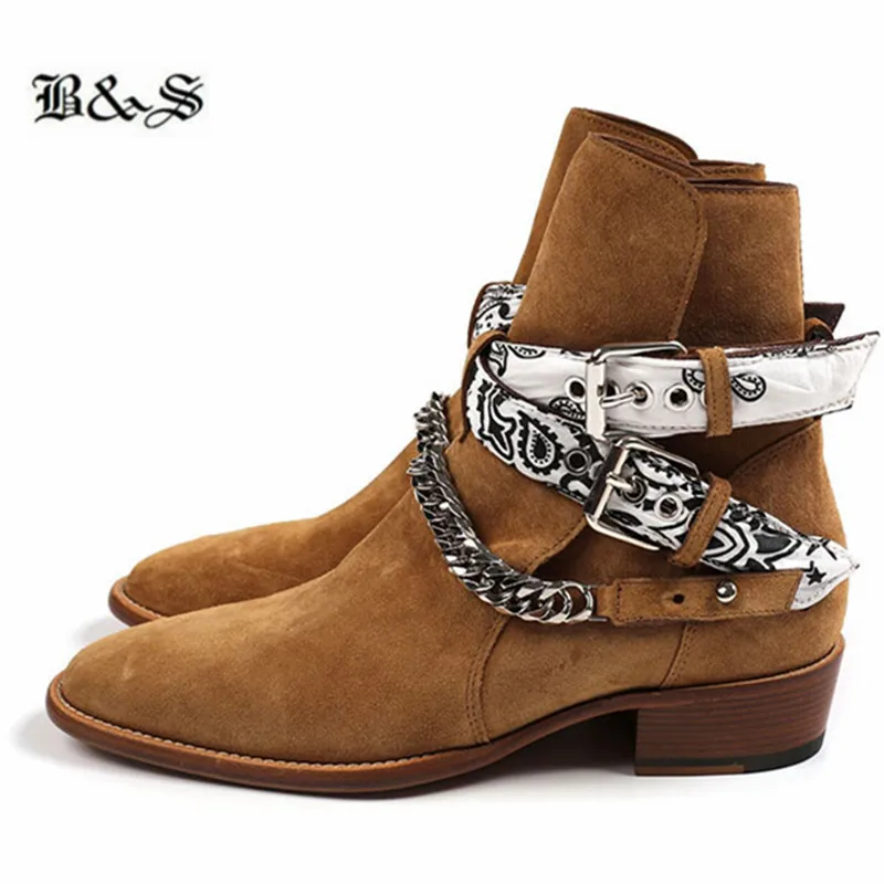 Black& Street Hot update model HIP HOP denim Bandana Buckle Chain strap Men ankle Boots Wedge handmade genuine leather Boots
Black& Street Hot update model HIP HOP denim Bandana Buckle Chain strap Men ankle Boots Wedge handmade genuine leather Boots