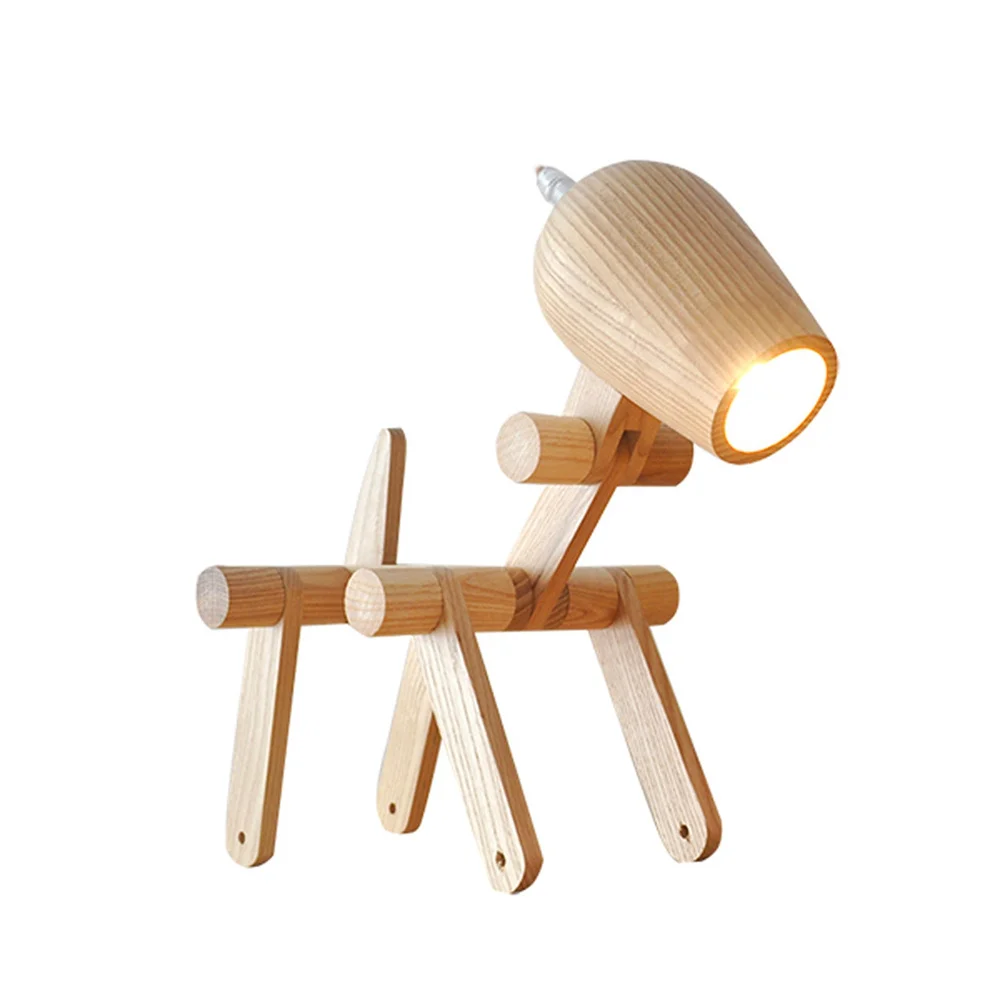 Creative dog table lamp modern simple study lamp bedroom table lamp folding wood log lighting
Creative dog table lamp modern simple study lamp bedroom table lamp folding wood log lighting