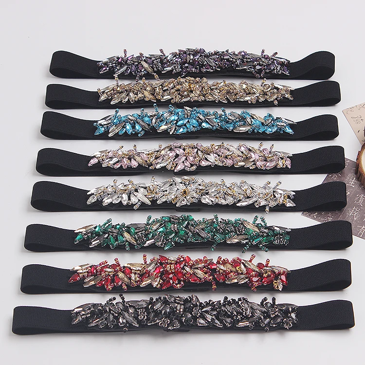 Colorful Glass Rhinestone Waist Belt For Women Geometric Crystal Beading Waistband Female Elastic Strech Belt Dress Decoration
Colorful Glass Rhinestone Waist Belt For Women Geometric Crystal Beading Waistband Female Elastic Strech Belt Dress Decoration