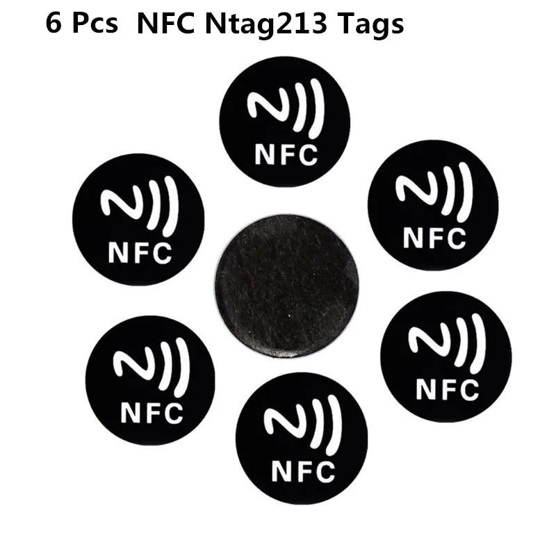 6PCS Black Universal Anti Metal Sticker NFC Ntag213 Tags NTAG 213 Metallic Label Badges Token for Smart Mobile Phones
6PCS Black Universal Anti Metal Sticker NFC Ntag213 Tags NTAG 213 Metallic Label Badges Token for Smart Mobile Phones