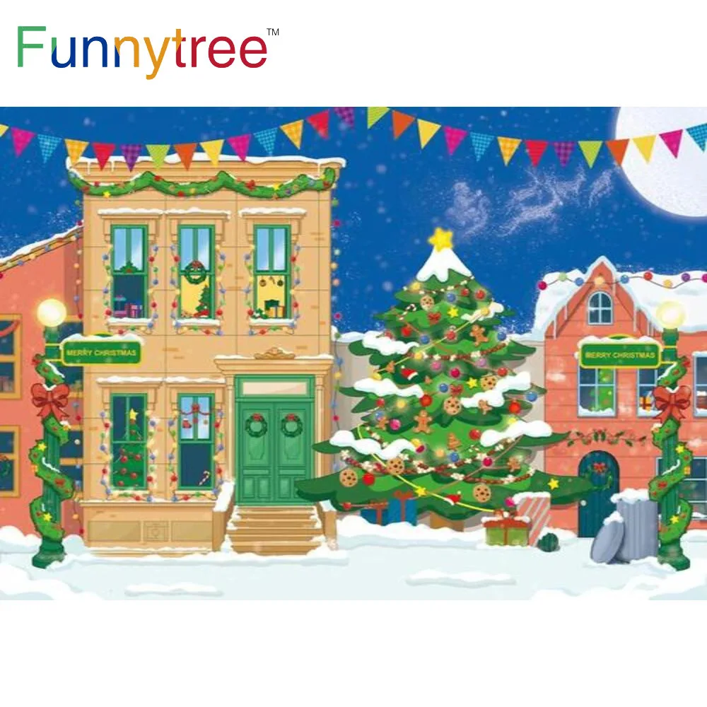 Funnytree Merry Christmas Backdrop Winter Cartoon Street House Boy Girl Birthday Baby Shower Party Supplies Decor Background
Funnytree Merry Christmas Backdrop Winter Cartoon Street House Boy Girl Birthday Baby Shower Party Supplies Decor Background