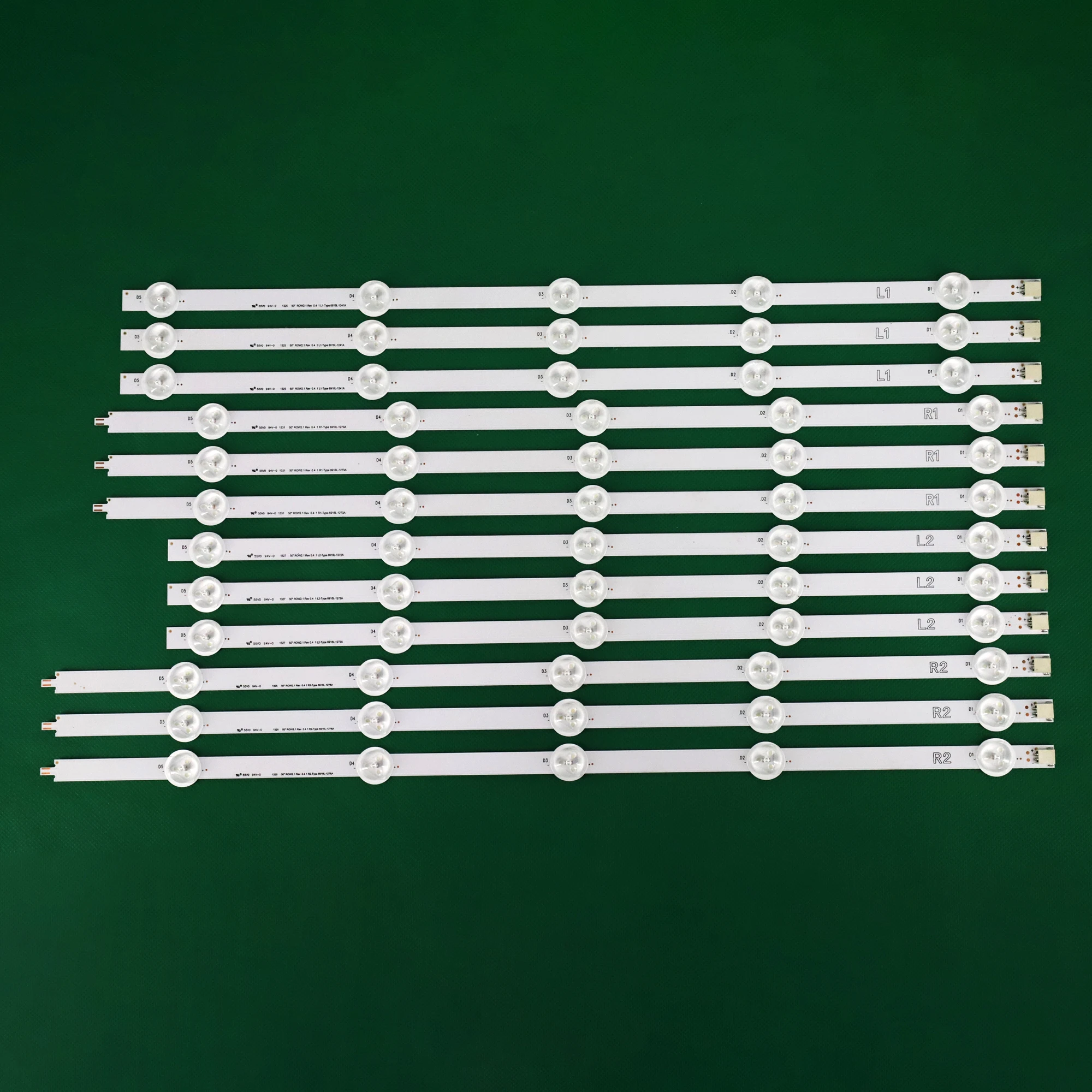 12pcs x 50 inch LED Backlight Strip for LG 50" TV 50LN5400 50LA620V 6916L-1276A 1273A 1272A 1241A 10-LEDs
12pcs x 50 inch LED Backlight Strip for LG 50" TV 50LN5400 50LA620V 6916L-1276A 1273A 1272A 1241A 10-LEDs