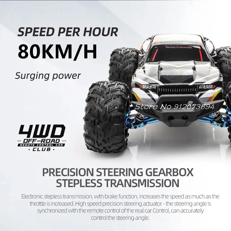 80KM/H Big 4WD Brushless Motor Remote Control Truck 200M Metal Hydraulic Shock Absorber All-terrain Off-road Racing RC Car Truck
80KM/H Big 4WD Brushless Motor Remote Control Truck 200M Metal Hydraulic Shock Absorber All-terrain Off-road Racing RC Car Truck