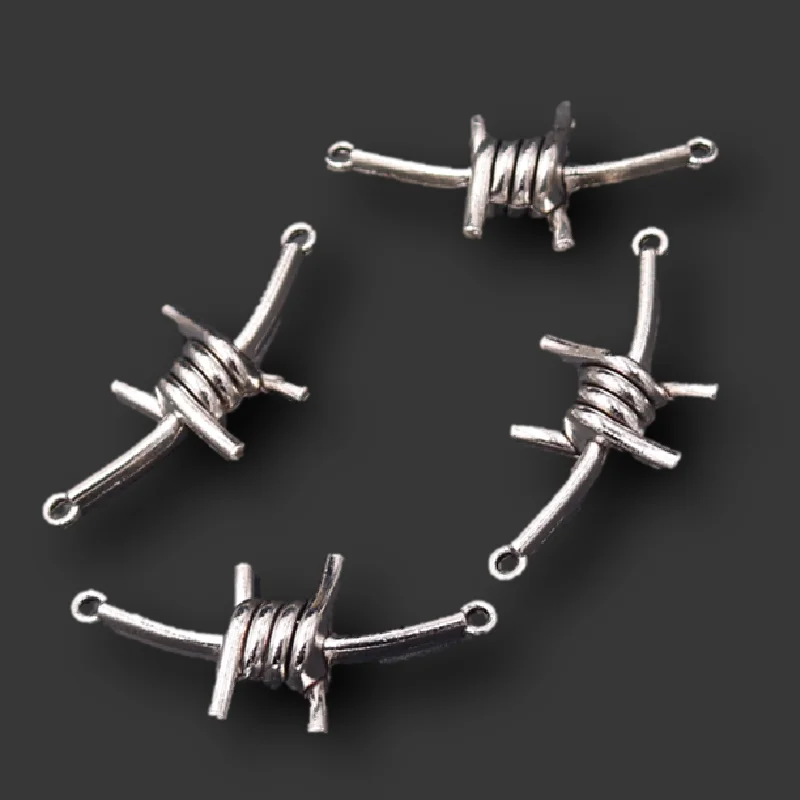 6pcs New Silver Plated 3D Thorns Connector Pendants Hip Hop Necklace Bracelet Metal Accessories DIY Charms Jewelry Crafts Making
6pcs New Silver Plated 3D Thorns Connector Pendants Hip Hop Necklace Bracelet Metal Accessories DIY Charms Jewelry Crafts Making