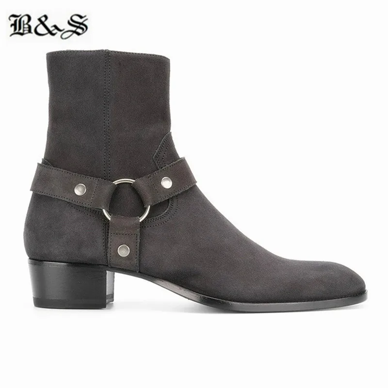 Black& Street dark gray suede leather men harness wyatt buckle strap leather Boots handmade quality denim Boots
Black& Street dark gray suede leather men harness wyatt buckle strap leather Boots handmade quality denim Boots