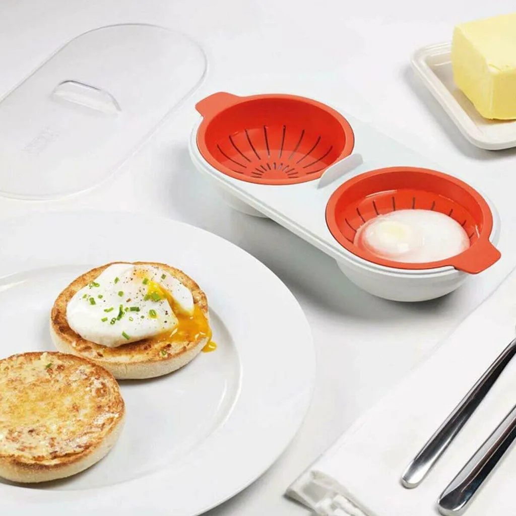 Draining Egg Boiler Double Cup Egg Steamer with lid kitchen Cooking Mold egg cooker Boiled Poached Egg Mold for Microwave Ovens
Draining Egg Boiler Double Cup Egg Steamer with lid kitchen Cooking Mold egg cooker Boiled Poached Egg Mold for Microwave Ovens