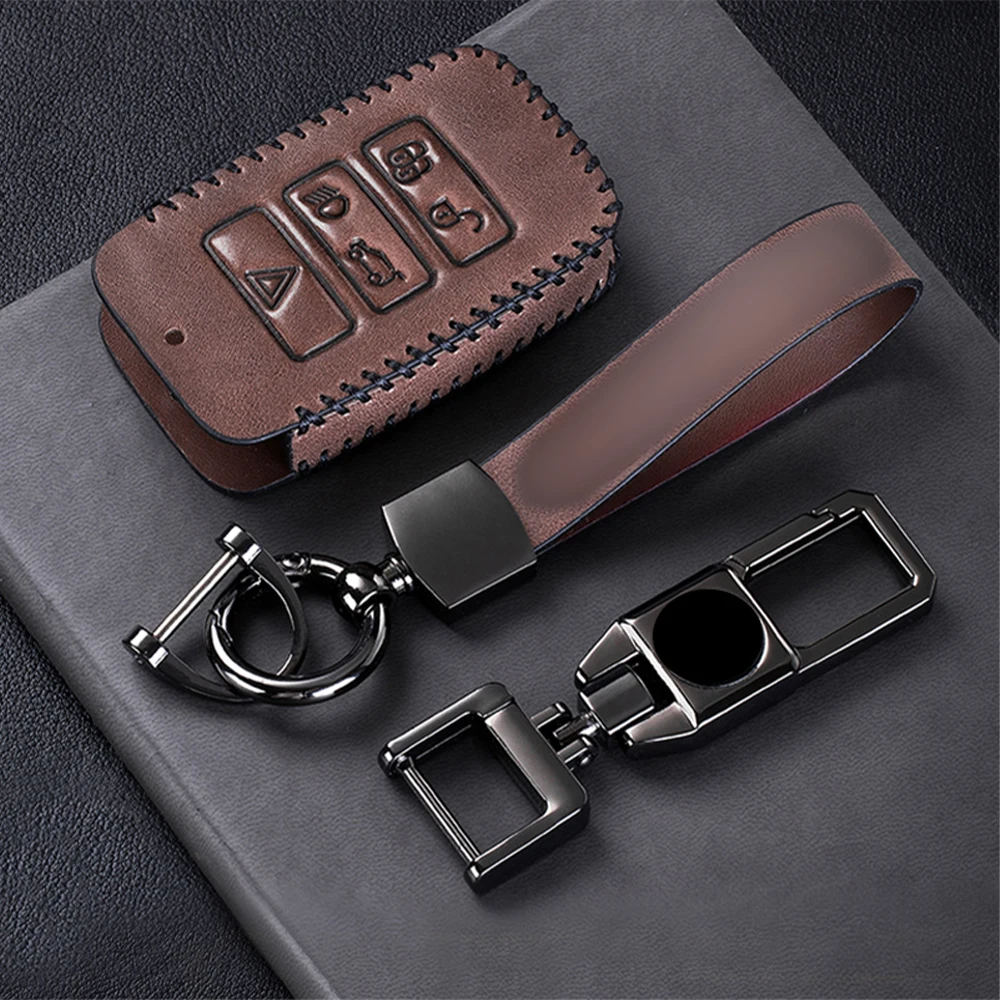 Top Layer Leather Car Key Cover Shell Case Holder Fob For 2018 Land Rover Range Rover Sport Evoque Velar Discovery 5 Car Styling
Top Layer Leather Car Key Cover Shell Case Holder Fob For 2018 Land Rover Range Rover Sport Evoque Velar Discovery 5 Car Styling
