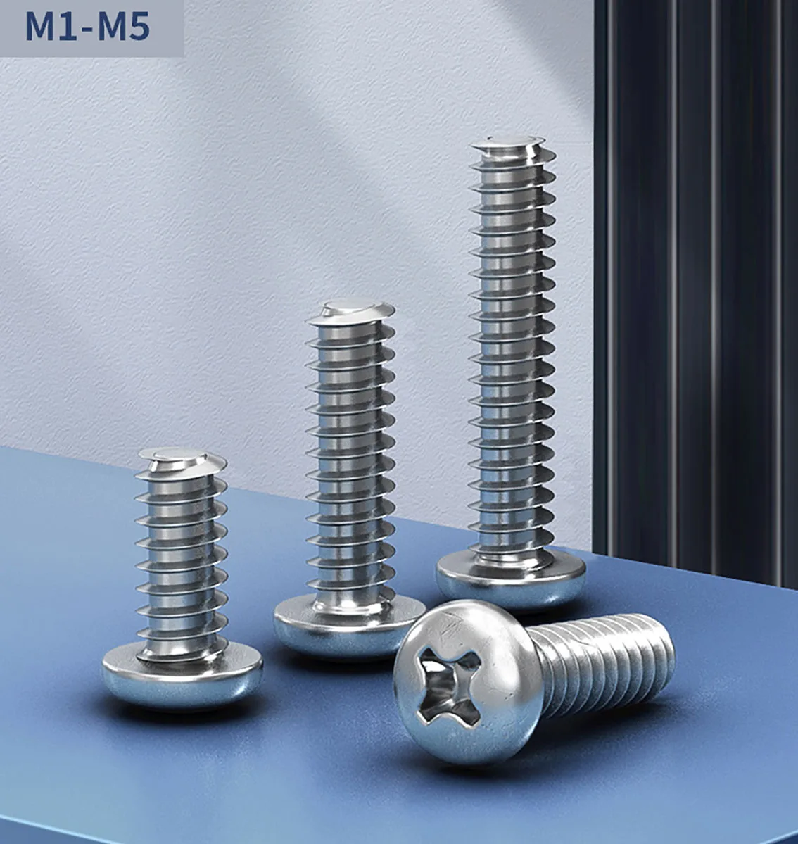 20Pcs Phillips Pan Head Flat Tail Self Tapping Screws M1.4-M5 304 Stainless Steel Cross Round Head Flat End Tapping Screws Bolts
20Pcs Phillips Pan Head Flat Tail Self Tapping Screws M1.4-M5 304 Stainless Steel Cross Round Head Flat End Tapping Screws Bolts