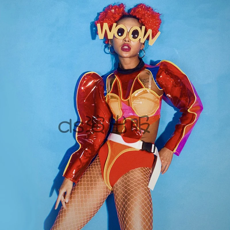 Nightclub Bar Female Singer Jazz Dance Costumes Future Technology Sexy Red Bodysuit DS Party Stage Performance Clothing DWY4546
Nightclub Bar Female Singer Jazz Dance Costumes Future Technology Sexy Red Bodysuit DS Party Stage Performance Clothing DWY4546