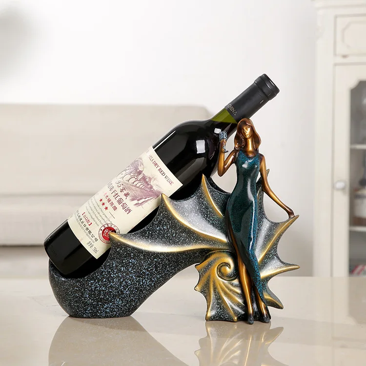 Creative resin crafts ornaments European beauty wine rack home window wine cabinet living room study room decorations
Creative resin crafts ornaments European beauty wine rack home window wine cabinet living room study room decorations