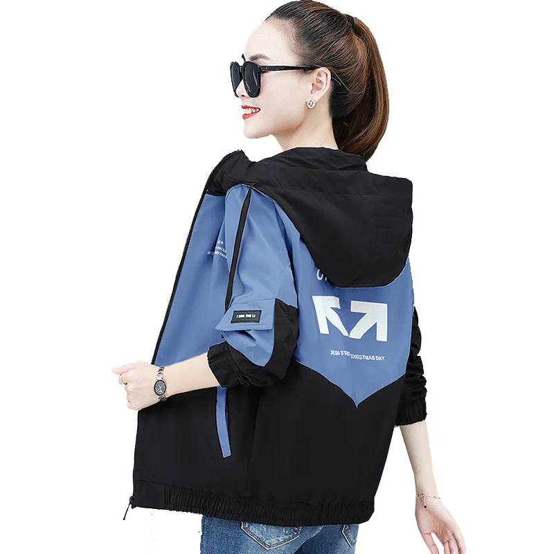 2022 New Spring Autumn Windbreaker Jacket Female Loose Fashion Hooded Outerwear Lady Baseball Uniform Short Coat Women
2022 New Spring Autumn Windbreaker Jacket Female Loose Fashion Hooded Outerwear Lady Baseball Uniform Short Coat Women