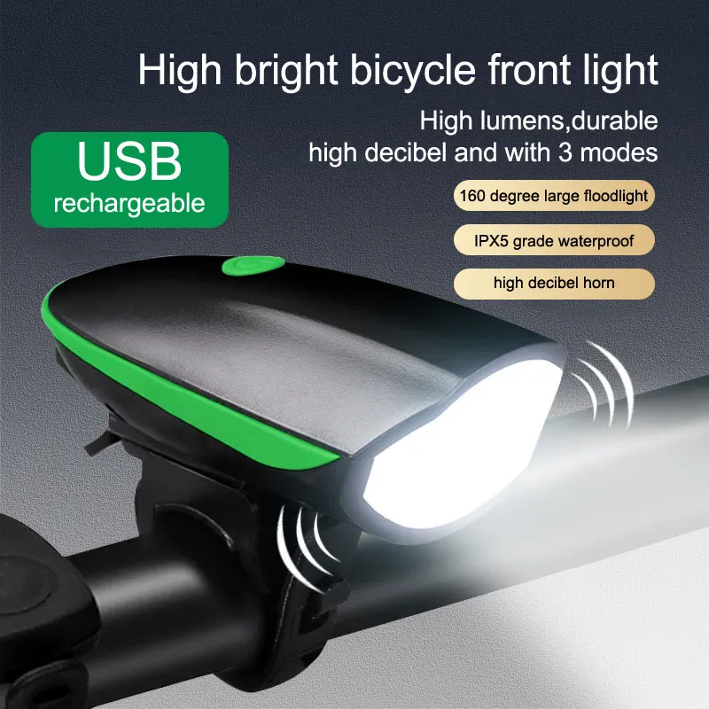 High Power USB Rechargeable Mountain Bike Light Waterproof Ultra Bright XPG Flashlight Camping Torch Night Riding Lamp with Horn
High Power USB Rechargeable Mountain Bike Light Waterproof Ultra Bright XPG Flashlight Camping Torch Night Riding Lamp with Horn
