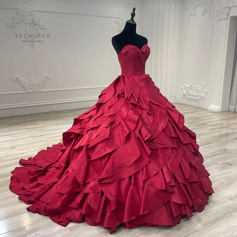 Yeenueer Dark Red Long Wedding Dress Strapless Puffy Off Shoulder Bride Dresses Arabic Princess Wedding Gown 2022 Hot Sale
Yeenueer Dark Red Long Wedding Dress Strapless Puffy Off Shoulder Bride Dresses Arabic Princess Wedding Gown 2022 Hot Sale