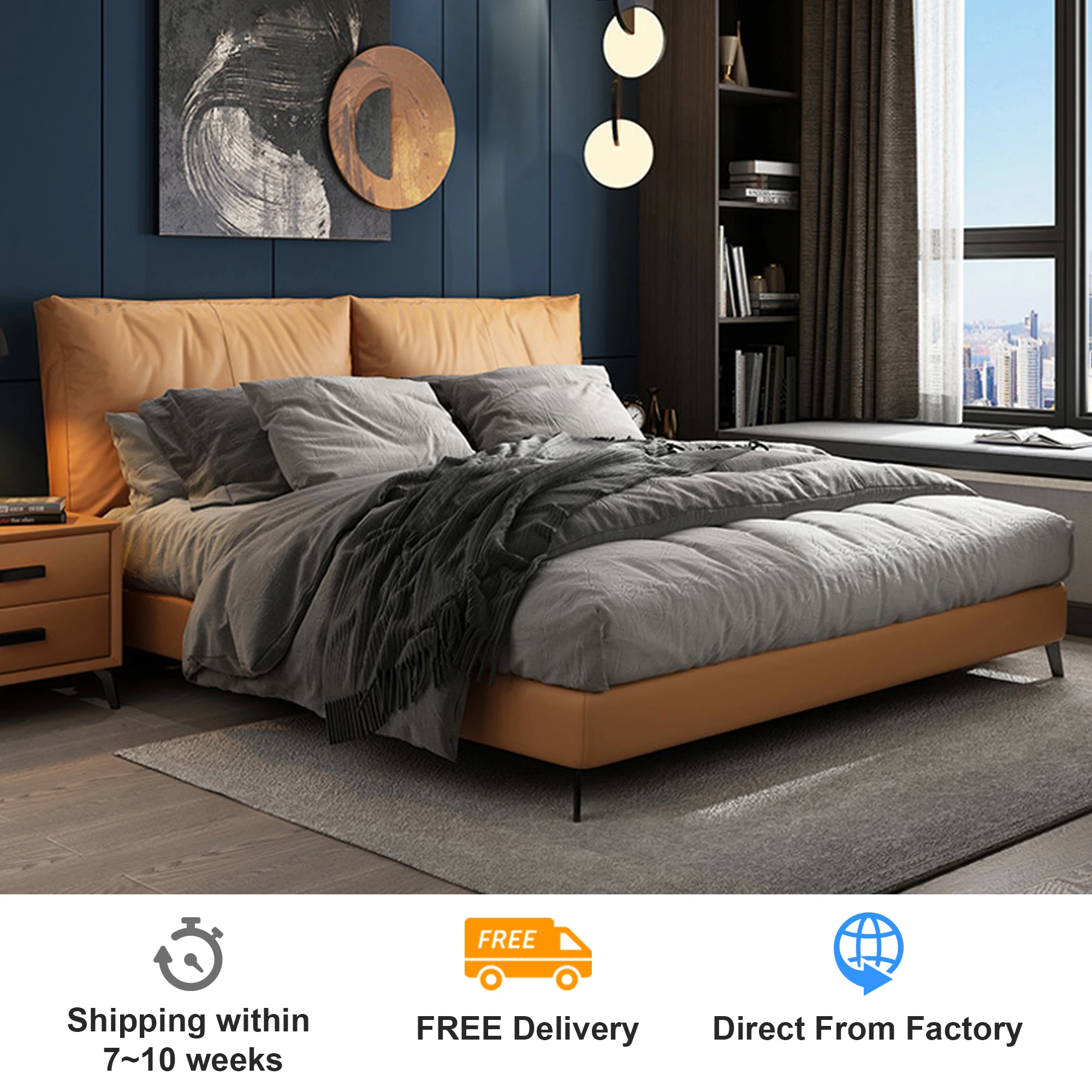 Italian Genuine Leather Bed Master Bedroom Northern Storage Pneumatic Bed Net Red Room 1.8 M Wedding Bed Edging
Italian Genuine Leather Bed Master Bedroom Northern Storage Pneumatic Bed Net Red Room 1.8 M Wedding Bed Edging
