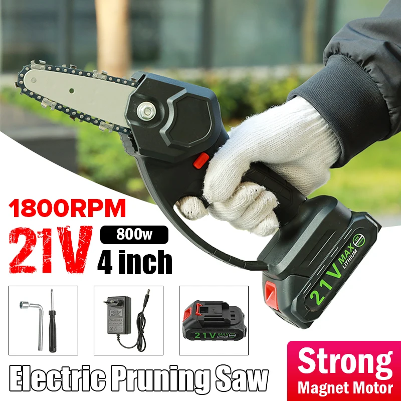 New 21V Mini Electric ChainSaw Handheld Electric Pruning Saw Garden Power Tools Wood Tools Rechargeable Lithium Battery Simniam
New 21V Mini Electric ChainSaw Handheld Electric Pruning Saw Garden Power Tools Wood Tools Rechargeable Lithium Battery Simniam