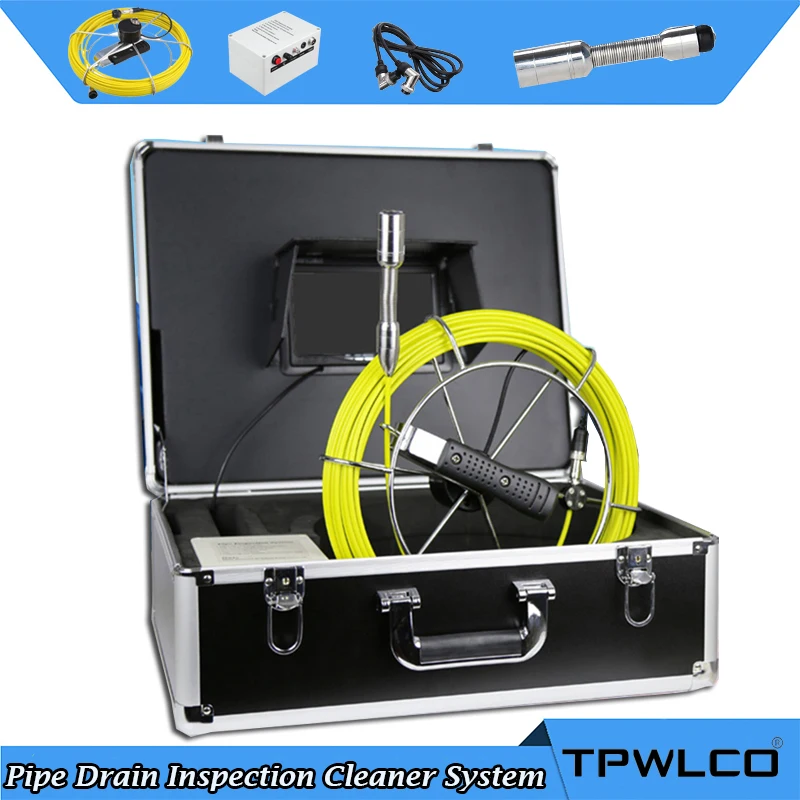 7" TFT LCD Color Monitor 20m Cable Pipe Drain Inspection Cleaner System With Diameter 23mm 1000TVL LED Professional Camera DVR
7" TFT LCD Color Monitor 20m Cable Pipe Drain Inspection Cleaner System With Diameter 23mm 1000TVL LED Professional Camera DVR
