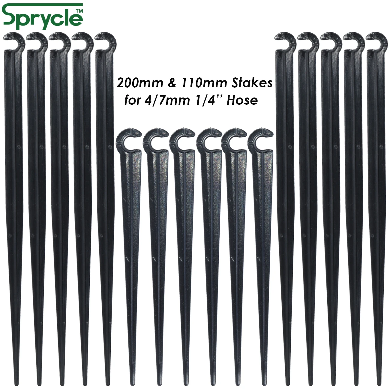 SPRYCLE 50-1000PCS Garden Drip Irrigation 1/4" Support Stake Fixed Stems Holder 11cm 20cm Fit 4/7mm Hose Pipe Inserting Ground
SPRYCLE 50-1000PCS Garden Drip Irrigation 1/4" Support Stake Fixed Stems Holder 11cm 20cm Fit 4/7mm Hose Pipe Inserting Ground