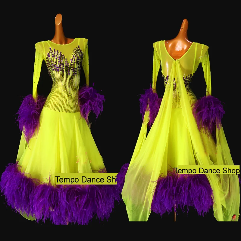 Ostrich Feather Ballroom Waltz Modern Dance Dress for Dance Competition Standard Ballroom Dancing Clothes For New Waltz Modern
Ostrich Feather Ballroom Waltz Modern Dance Dress for Dance Competition Standard Ballroom Dancing Clothes For New Waltz Modern