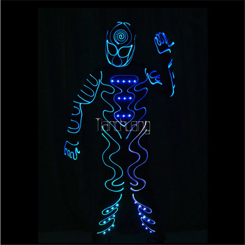 Programming dj led costumes tron robot suit full color RGB light outfit glowing men projector colorful mask disco show clothing
Programming dj led costumes tron robot suit full color RGB light outfit glowing men projector colorful mask disco show clothing
