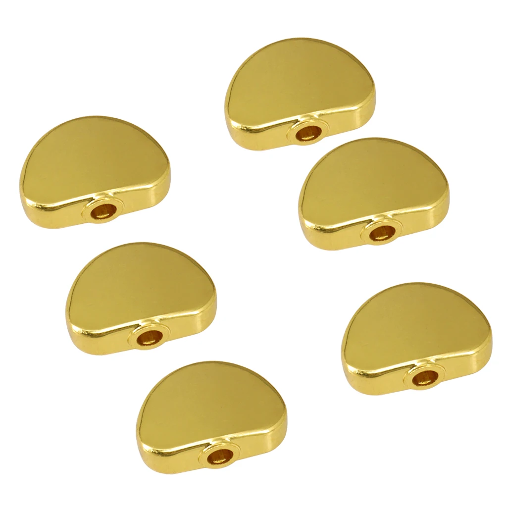 Pack of 6 Universal Guitar Tuner Machine Head Semicircle Buttons Tuning Key Replacement Gold with Screws
Pack of 6 Universal Guitar Tuner Machine Head Semicircle Buttons Tuning Key Replacement Gold with Screws