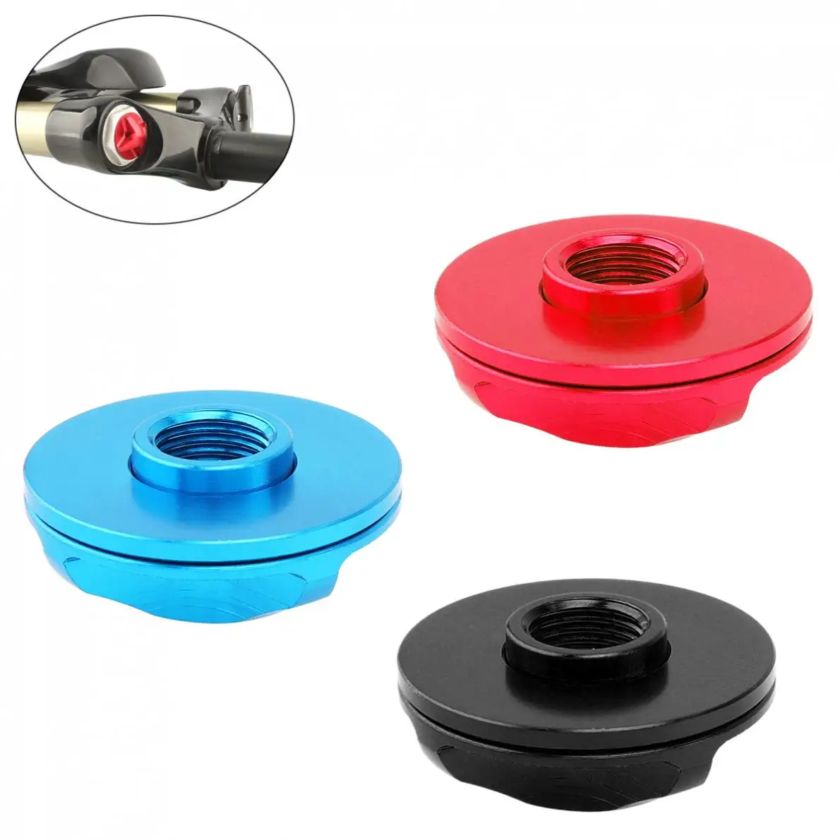 3 Colors Bicycle Fork Cover Front Gas Shoulder Caps Aluminum Alloy Nozzle Mountain Bikes 
3 Colors Bicycle Fork Cover Front Gas Shoulder Caps Aluminum Alloy Nozzle Mountain Bikes