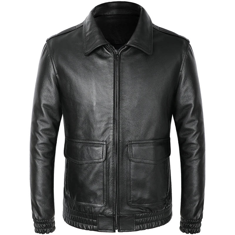 Genuine Mens Jacket Pilot Flight Jackets Men Motorcycle Real Cowhide Leather Autumn Winter Coat
Genuine Mens Jacket Pilot Flight Jackets Men Motorcycle Real Cowhide Leather Autumn Winter Coat