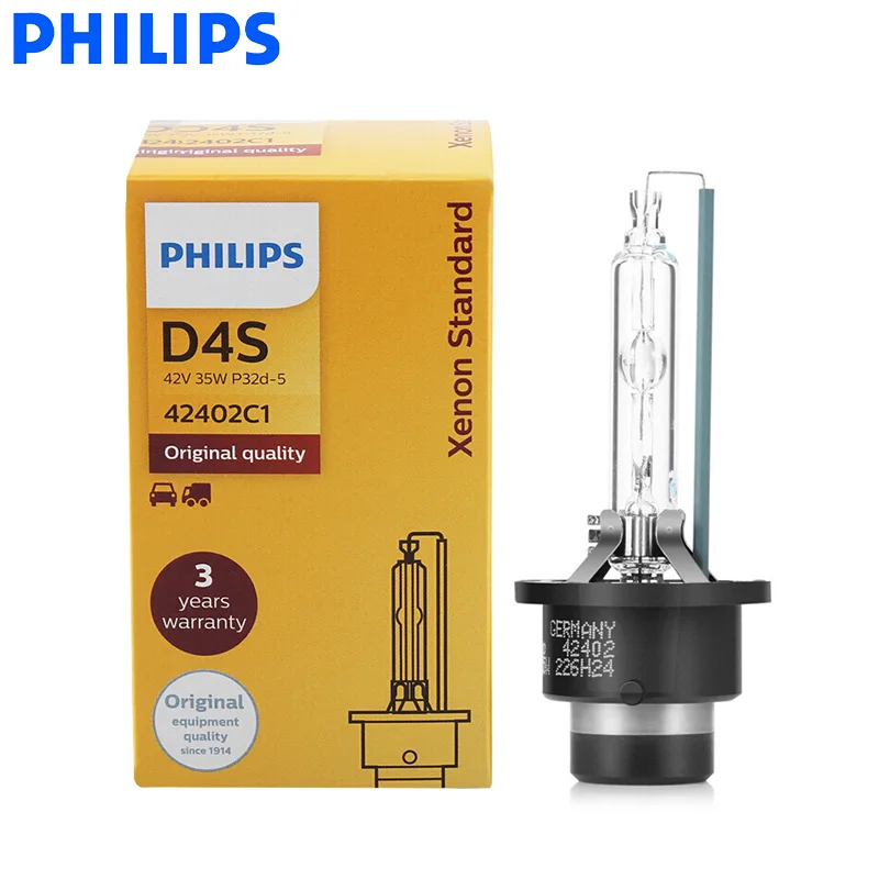 Philips D4S HID 42402 35 Вт Ксеноновые стандартные налобные лампы 4200K Яркий белый свет Автоматическая оригинальная лампа ECE Approve Германия, 1X
Philips D4S HID 42402 35 Вт Ксеноновые стандартные налобные лампы 4200K Яркий белый свет Автоматическая оригинальная лампа ECE Approve Германия, 1X