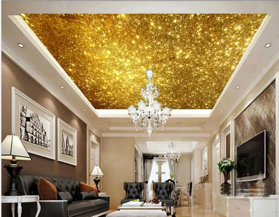Ceiling Frescoes Living Room Bedroom Ceiling Wall Papers Home Decor Gold glitter particle ceiling
Ceiling Frescoes Living Room Bedroom Ceiling Wall Papers Home Decor Gold glitter particle ceiling