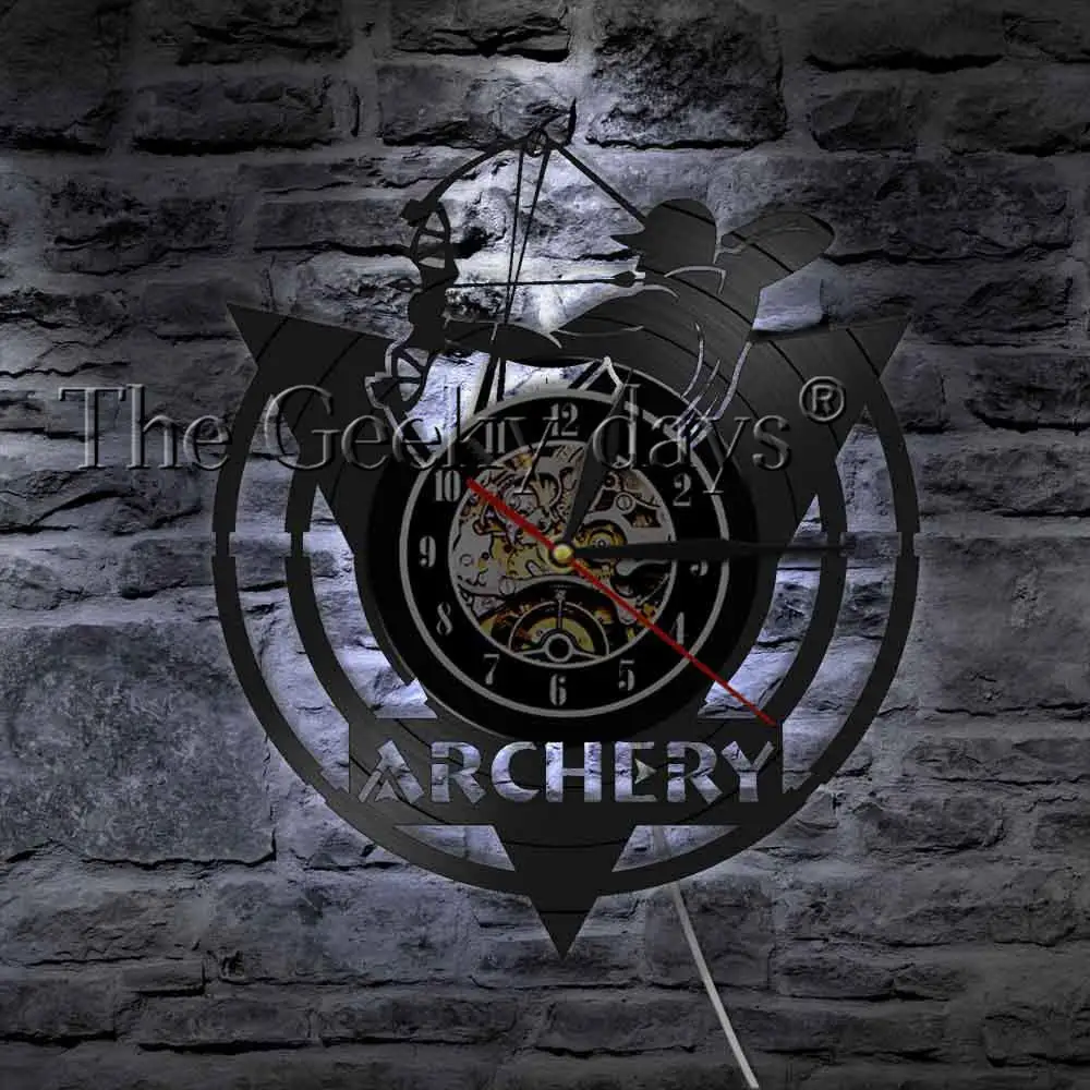 Archery Club Vinyl LP Record Wall Clock Retro Sports Archery Accessories Bowhunter Archers Coach Home Decor Clock With Backlight
Archery Club Vinyl LP Record Wall Clock Retro Sports Archery Accessories Bowhunter Archers Coach Home Decor Clock With Backlight