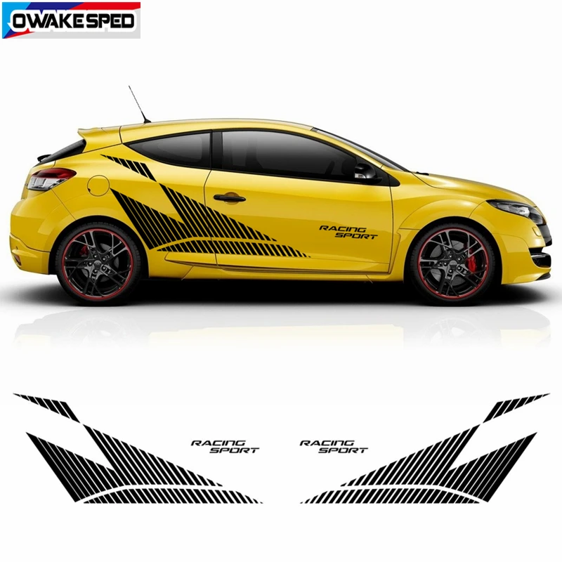 Both Side Racing Sport Stripes Car Body Door Decor Vinyl Decal For-Renault Megane RS Trophy 3-5 doors Design Sticker Accessories
Both Side Racing Sport Stripes Car Body Door Decor Vinyl Decal For-Renault Megane RS Trophy 3-5 doors Design Sticker Accessories