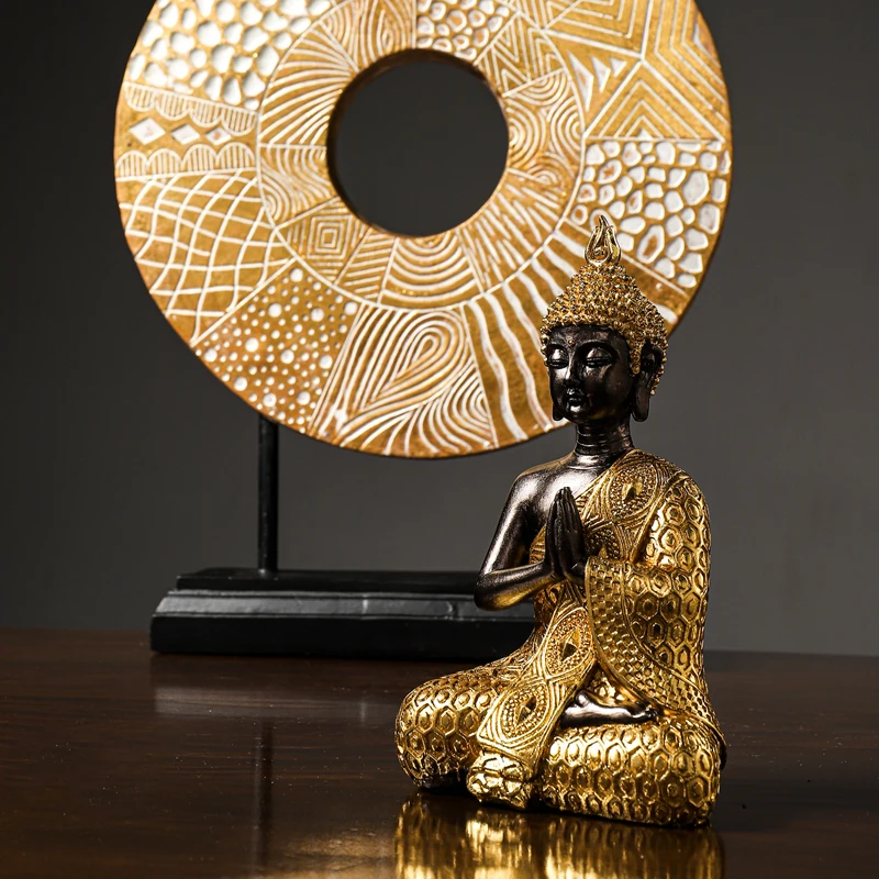 Golden Buddha Statue Resin Figurine Hand MadeThai Buda Buddha Statue Crafts Decorative Ornament Home Decor
Golden Buddha Statue Resin Figurine Hand MadeThai Buda Buddha Statue Crafts Decorative Ornament Home Decor