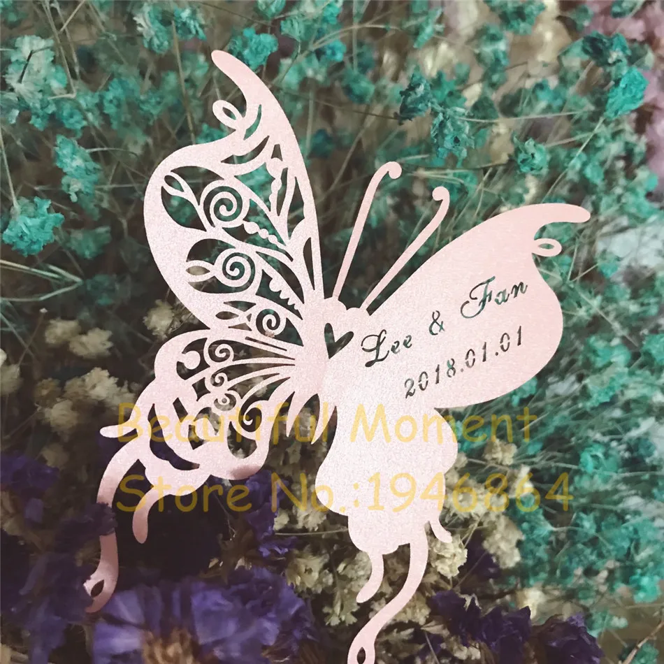 50PCS Hot Sale Laser Cut Wedding Decoration Place Name Card, Elegent Wine Glass Seat Card Paper Butterfly Hanging Party Decor
50PCS Hot Sale Laser Cut Wedding Decoration Place Name Card, Elegent Wine Glass Seat Card Paper Butterfly Hanging Party Decor