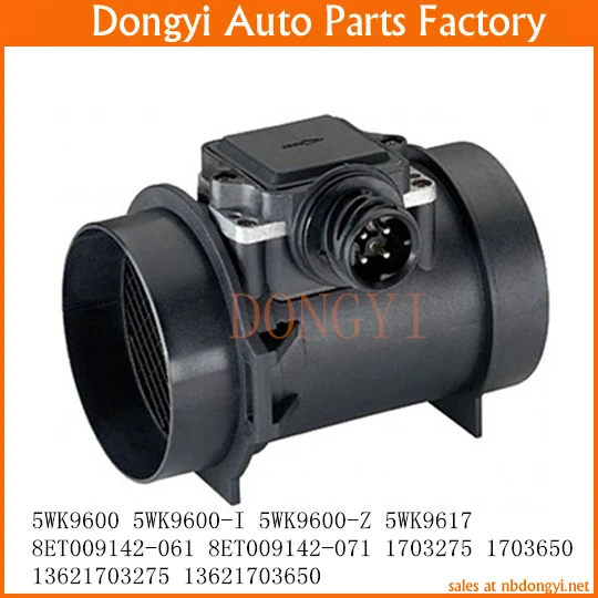 Датчик массового расхода воздуха OE No. 5WK9600 5WK9600-I 5WK9600-Z 5WK9617 8ET 009142 -061 8ET 009142 -071 1703275 1703650 13621703275 13621703 
Датчик массового расхода воздуха OE No. 5WK9600 5WK9600-I 5WK9600-Z 5WK9617 8ET 009142 -061 8ET 009142 -071 1703275 1703650 13621703275 13621703