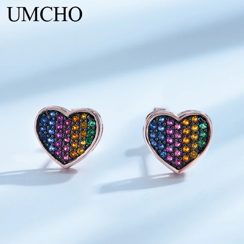 UMCHO New Style 925 Sterling Silver Earrings Stud Earrings Rose Gold Color Love Heart Wedding Jewelry Fashion Party Gift
UMCHO New Style 925 Sterling Silver Earrings Stud Earrings Rose Gold Color Love Heart Wedding Jewelry Fashion Party Gift